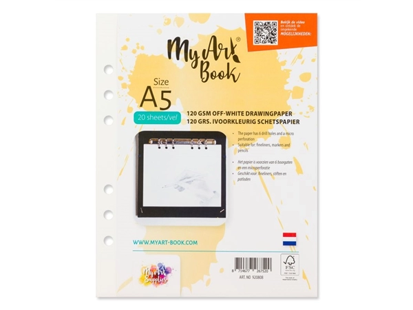 Een MyArt®Book schetspapier 120 grams ivoorkleurig A5 koop je bij Terpen Tijn